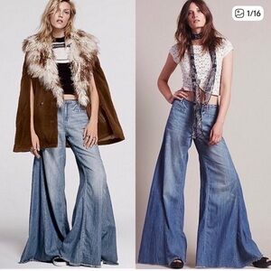 Free People Vintage Rare Find The Original Extreme Wide Leg
Flare Jeans